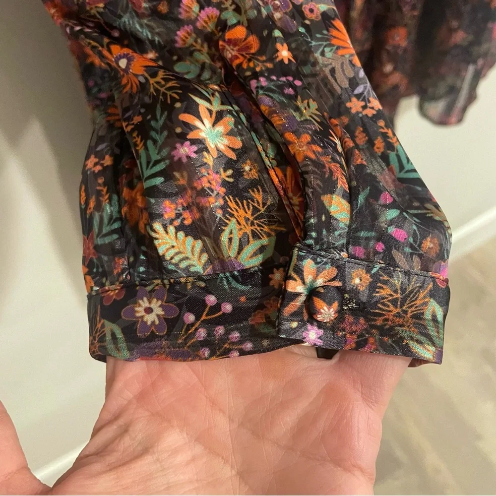 SOFT SURROUNDINGS Castille Floral Tunic Dress - Size Petite Large - Picture 10 of 16